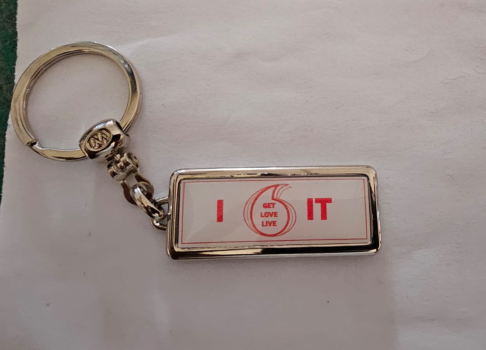 Custom branded keyring produced for promotional merchandise