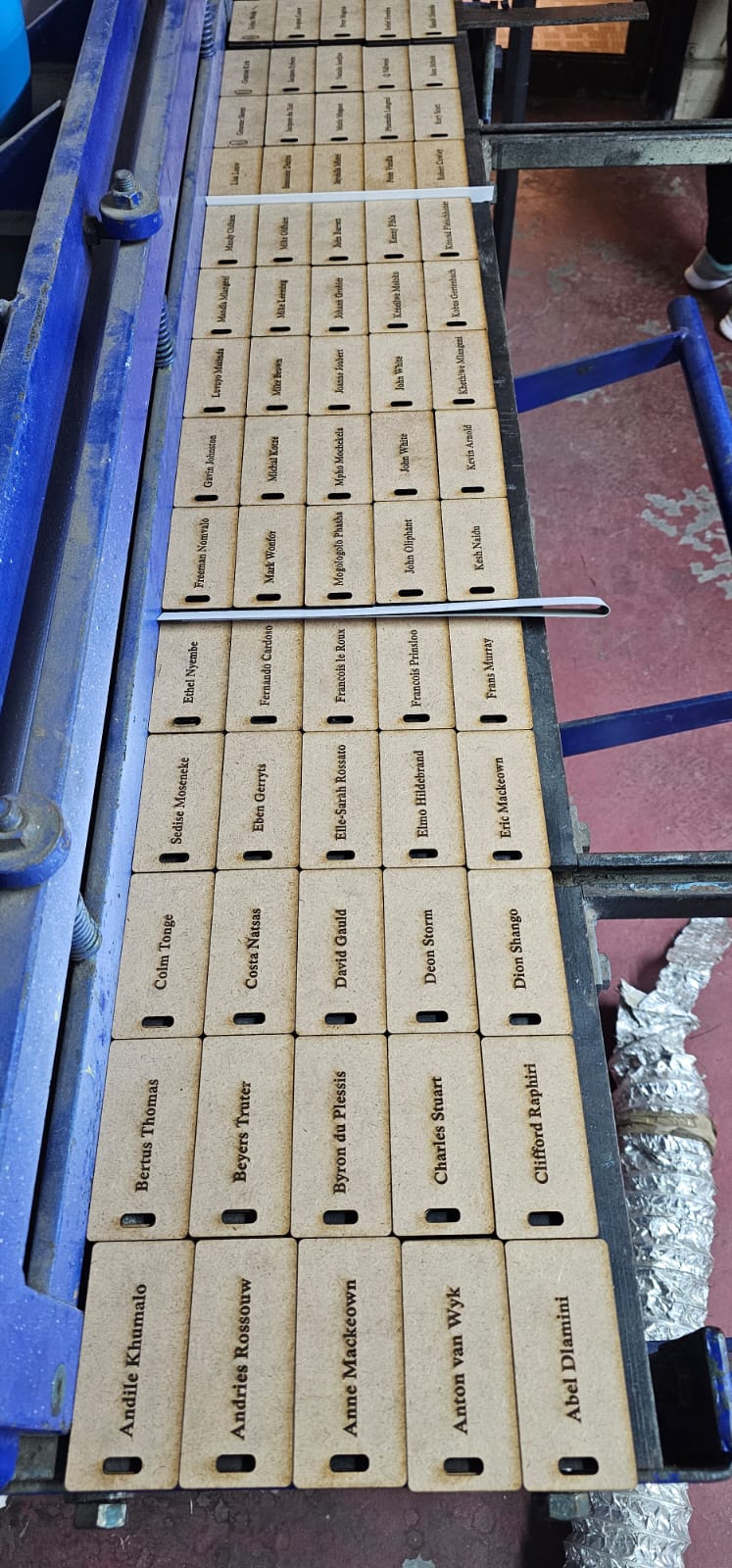 Organised branded items prepared in quantity for campaign rollout